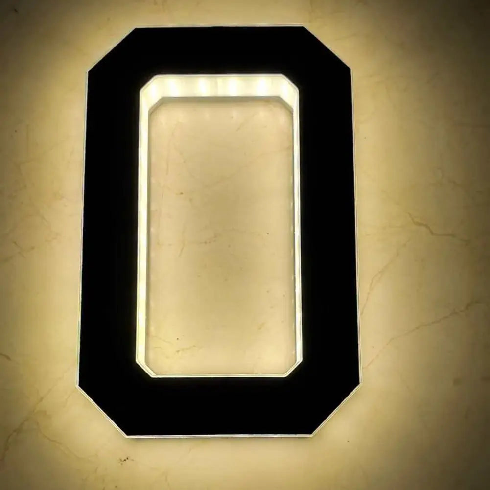 Solar Lighted House Number Outside Light-up LED Address Number Waterproof Modern House Number Light Address Sign Home Decor