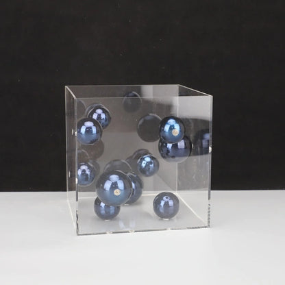 Creative Square Acrylic Cover Sphere Decoration Living Room Porch Cabinet Crafts Ornament Modern Clear Acrylic Square Home De