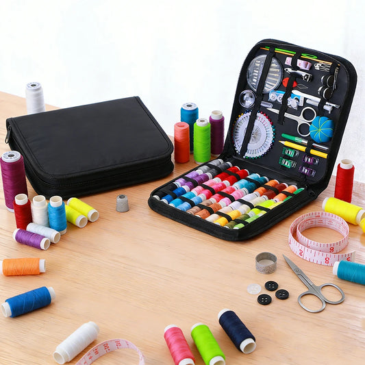 Complete Sewing Kit Set, Includes Threads, Needles, Scissors, Tape Measure, Buttons, for DIY Handcraft, Home Use & Travel