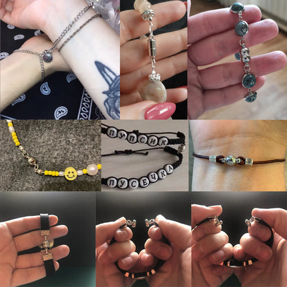 10-5Sets Stainless Steel Strong Magnetic Clasps Magnet End Clasp Connectors For Jewelry Making DIY Bracelet Necklace Accessor