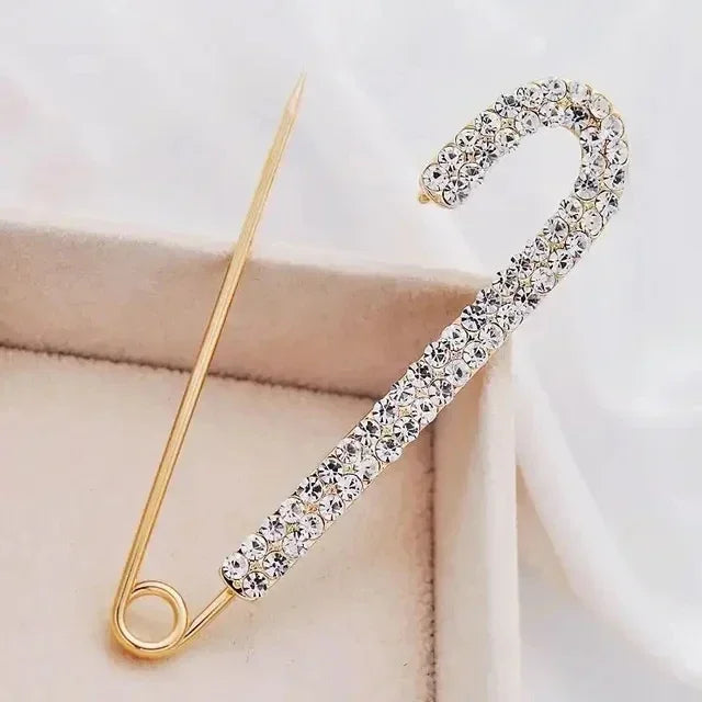 Small Cute Little Girl In Black Dress Nurse Brooches Rhinestone Crystal Brooch Pin Drop Oil Corsage Clothing Coat Jewelry - X