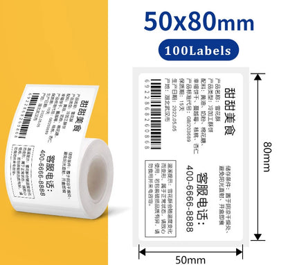 Munbyn/Nelko Holographic Laser Label Sticker Matte Silver Thermal Paper for M110 M220 M200 E210 P50 PM220 DETONG P1 WP9520 Ma