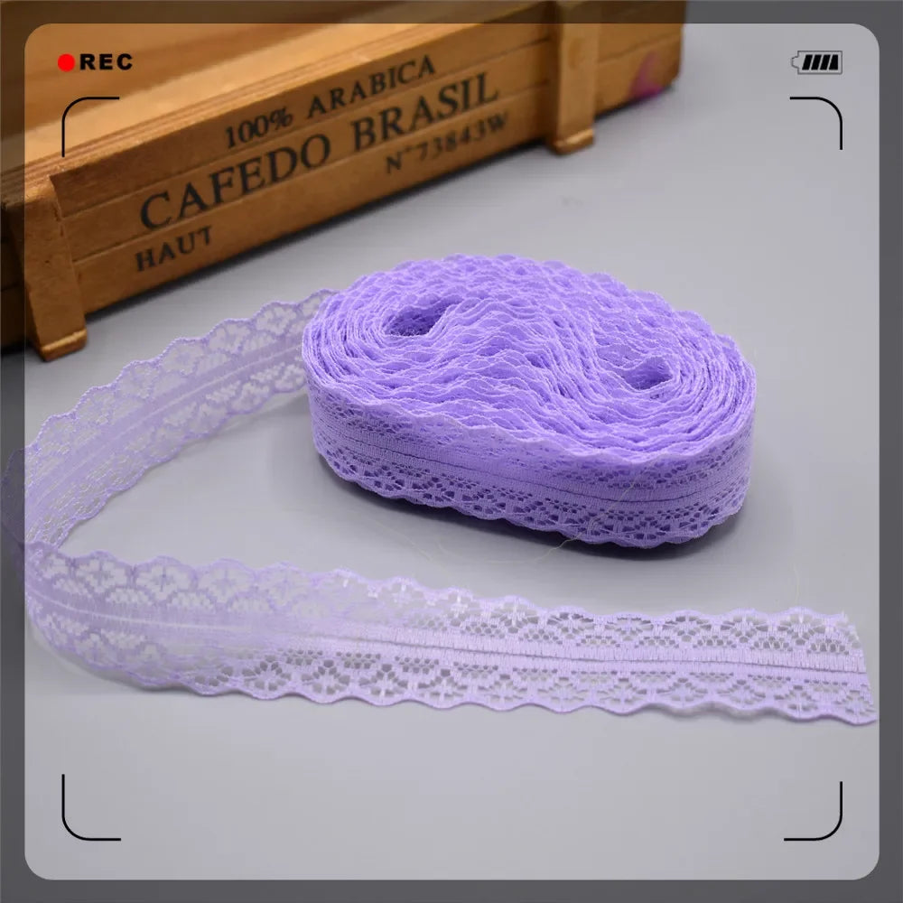 Lace Trim 10 Yards, 28mm Wide Lace Tape, Vintage Lace for Sewing, Scrapbooking, DIY Crafts, Floral Lace Ribbon Decoration - L