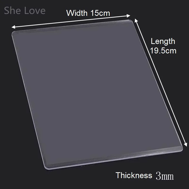 Chzimade 3mm 5mm Die Cutting Embossing Machine Durable Plastic Plates Replacement Pad Diy Die Cut Machine Plate Scrapbook Cra