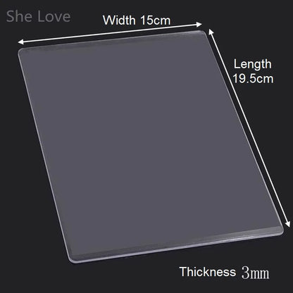 Chzimade 3mm 5mm Die Cutting Embossing Machine Durable Plastic Plates Replacement Pad Diy Die Cut Machine Plate Scrapbook Cra