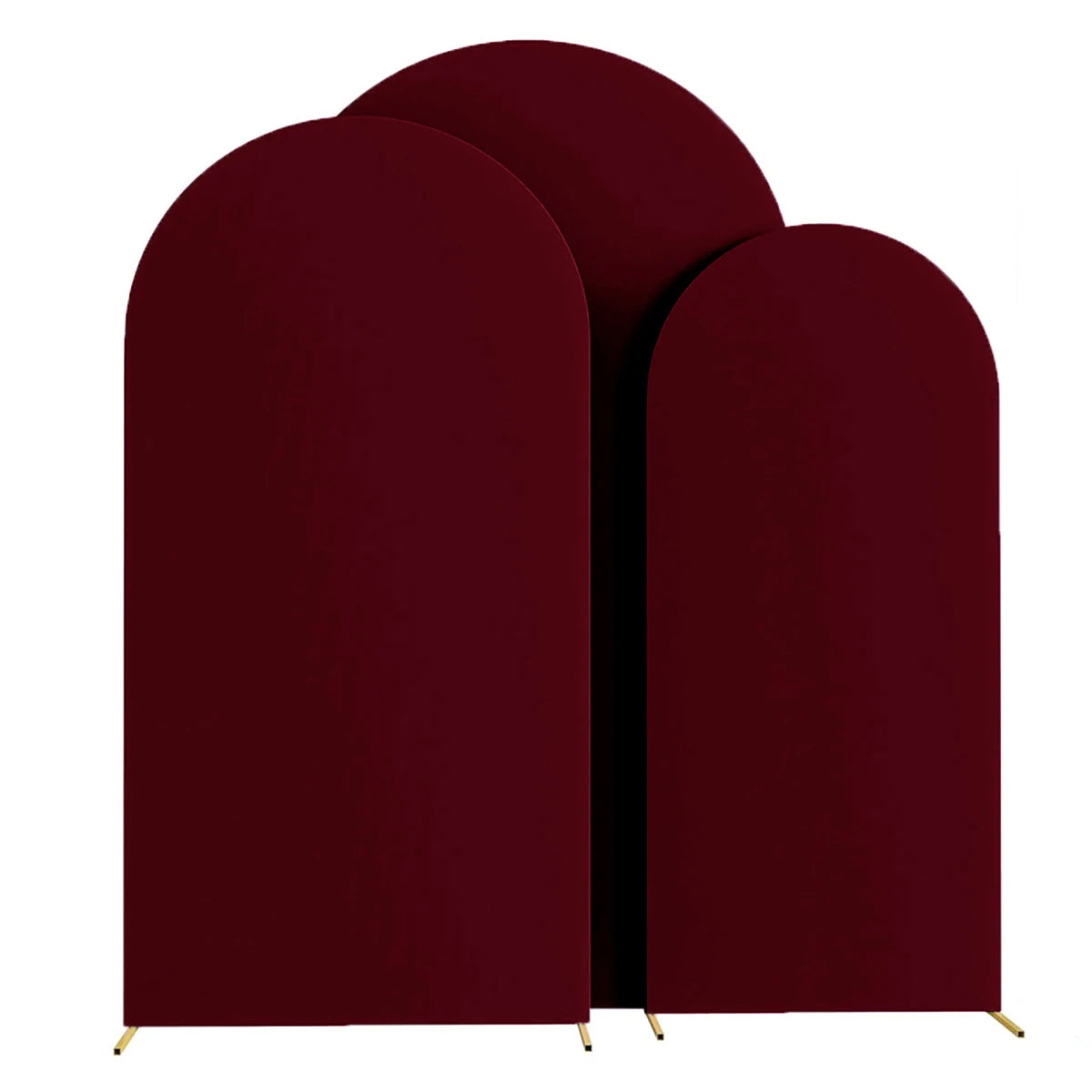 Wedding Arch Cover Arch Backdrop Cover Spandex Fitted Arch Cover for Wedding Birthday Festival Party （Without Shelf） - Burgun