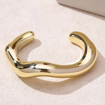 Trendy Big Cuff Bangles Bracelets Women Vintage Statement Plastic Geometric Open Bangle Hip Hop Punk Gold Silver Color Jewelr