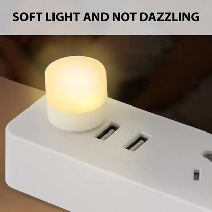 10/1PCS USB Night Light Mini LED Night Light USB Plug Lamp Power Bank Charging USB Book Lights Round Reading Eye Protection L