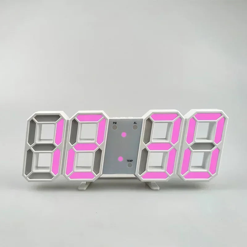 Digital Desktop Clock Wall-mounted Decorative Electronic Desk Clock With Adjustable Luminous Mode Digital Alarm Clocks Table 