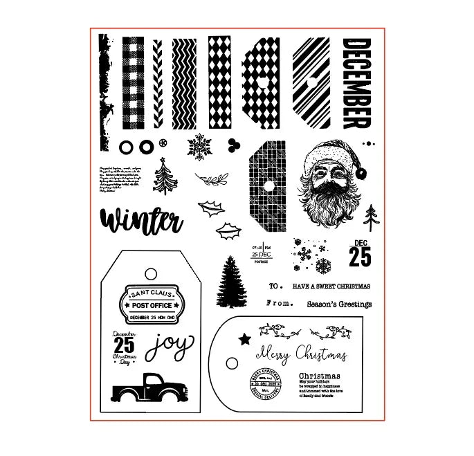 2026 New A6 Clear Stamps Identity Card Design DIY Scrapbook Journal Album Card Making Supplies - only stamp 76