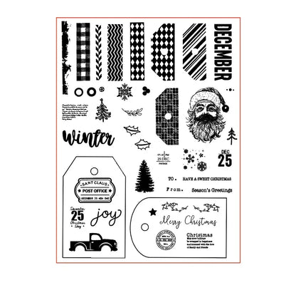 2026 New A6 Clear Stamps Identity Card Design DIY Scrapbook Journal Album Card Making Supplies - only stamp 76
