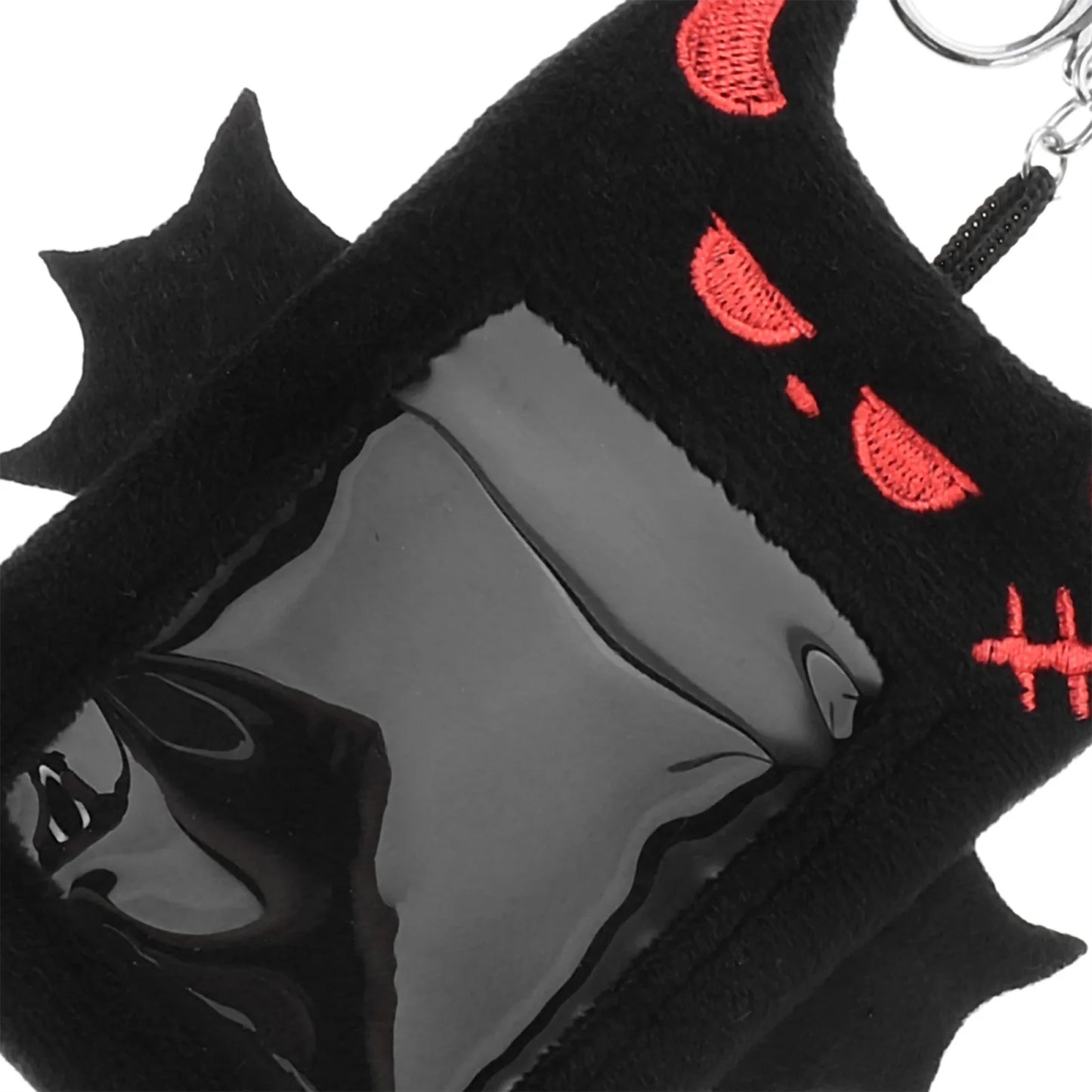 Cute Little Devil Plush Card Holder for Students Campus Photo ID Bus Card Display Pendant Pocket Card Protector Accessories