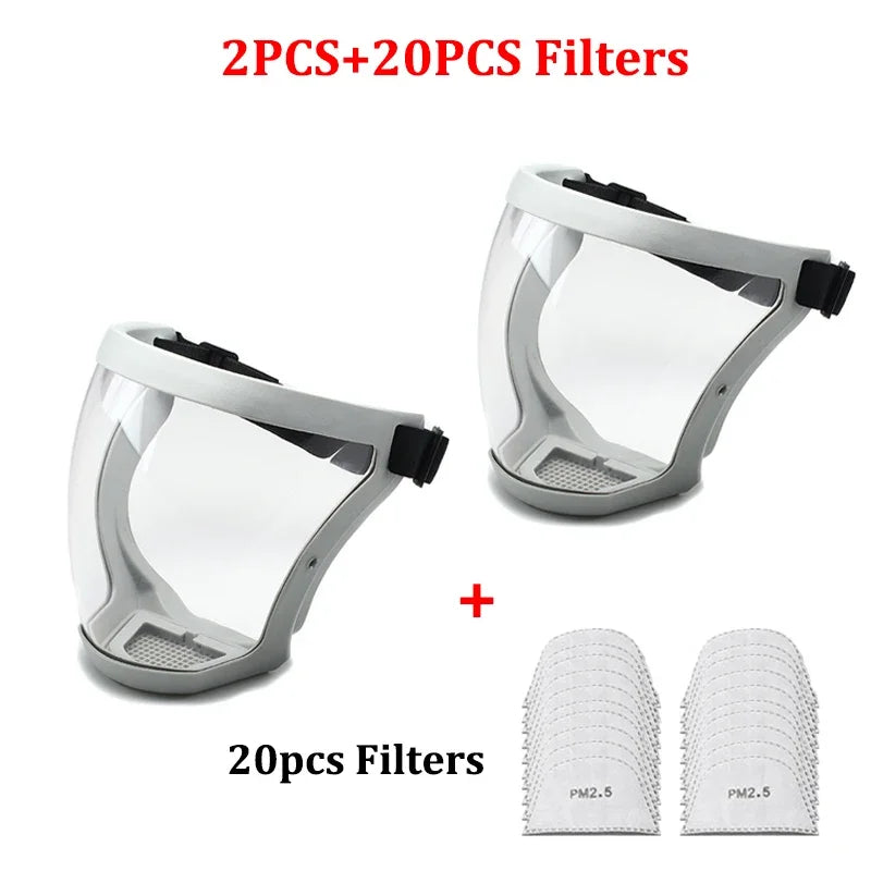 Protection Mask Splashproof Transparent Facial Protector Face FaceMask Protective Outdoor Safety Mask Head Cover Work Protect