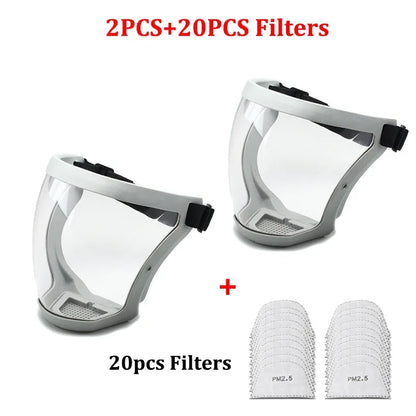 Protection Mask Splashproof Transparent Facial Protector Face FaceMask Protective Outdoor Safety Mask Head Cover Work Protect