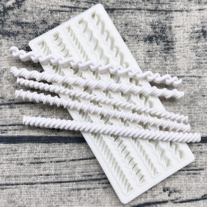 Five Ropes Silicone Sugarcraft Mold Resin Tools Cupcake Baking Mould Fondant Cake Decorating Tools