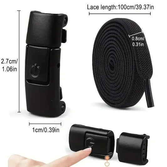 8MM No Tie Shoe Laces Press Lock Shoelaces Without Ties Elastic Laces Sneaker Kids Adult Widened Flat Shoelace for Shoes