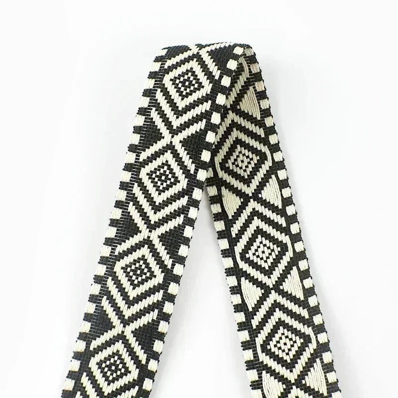 5/10M Meetee 38mm Jacquard Webbing Cotton Ribbon for Bag Shoulder Straps Clothing Braid Belt DIY Luggage Sewing Accessories