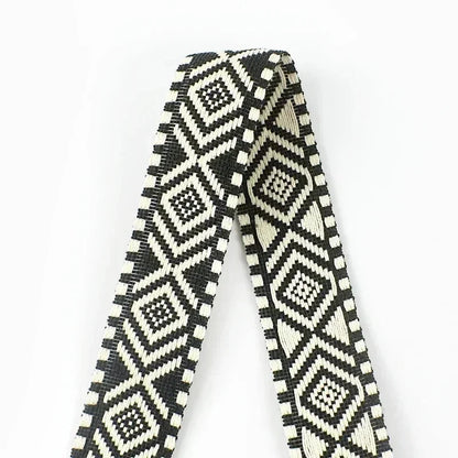 5/10M Meetee 38mm Jacquard Webbing Cotton Ribbon for Bag Shoulder Straps Clothing Braid Belt DIY Luggage Sewing Accessories