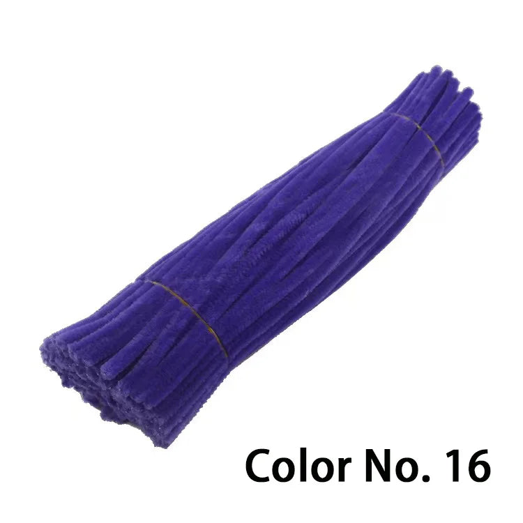 Chenille Stem Pipe Kids DIY Creative Toys Chenille Sticks Cleaners Kindergarten Educational Handmade Material Plush Strips - 