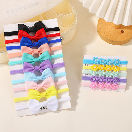 15Pcs/Set Cute Soft Bowknot Headband for Baby Girls Elastic Flower Bows Hairband Infant Toddler Kids Headwear Hair Accessorie