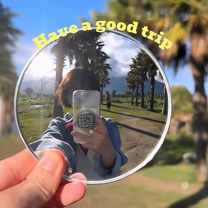 Round Convex Mirror Travel Selfie Photo Props High-definition Mirror Portable Makeup Mirror Handheld Photography Mirrors