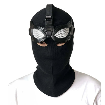 Superhero Peter Parker Spider Mask Cosplay Stealth Suit Black Helmet Halloween Masquerade Party Costume Props