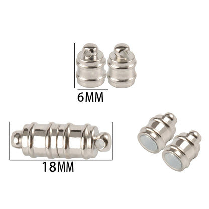 10-5Sets Stainless Steel Strong Magnetic Clasps Magnet End Clasp Connectors For Jewelry Making DIY Bracelet Necklace Accessor