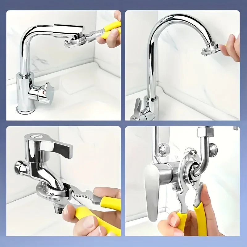 3 In 1 Tool Faucet Bubbler Wrench,Bottle Opener and Pliers,Kitchen Sink Faucet Aerator & Filter Removal Wrench Repair Spanner
