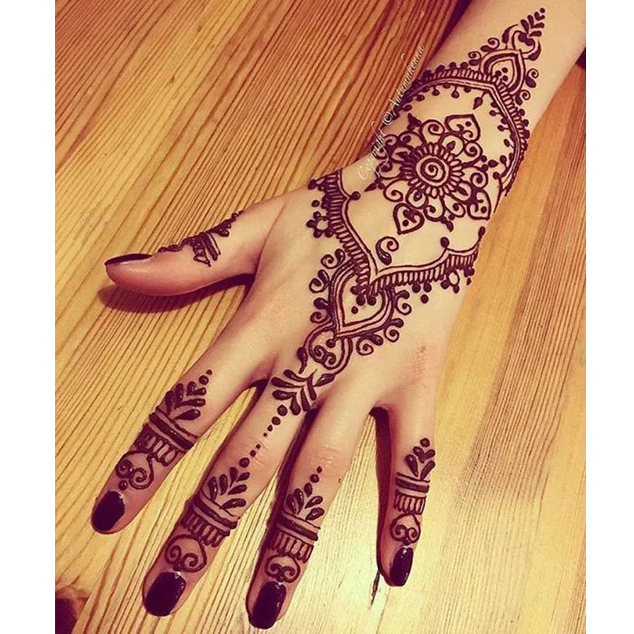 GOLECHA Black Brown Red White Henna Cones Indian Henna Tattoo Paste For Temporary Tattoo Body Art Sticker Mehndi Body Paint