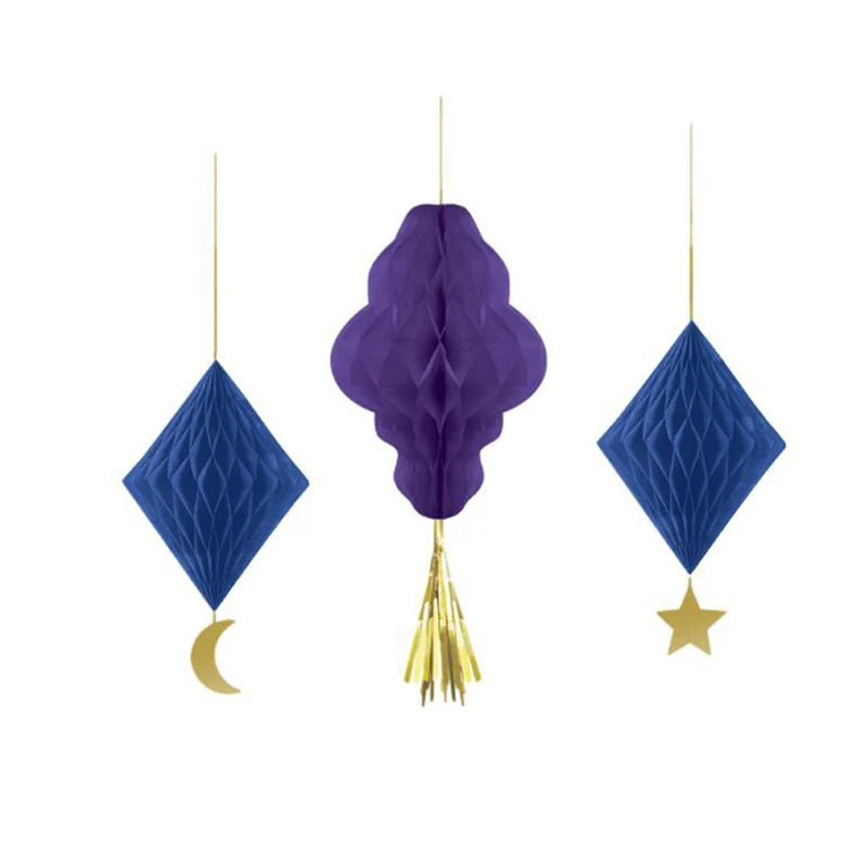 Ramadan decorations 2026 Honeycomb Ball Party Favors Gifts Ramadan Decoration 2026 Ramadan Festival Eid Bedroom Backdrop Deco