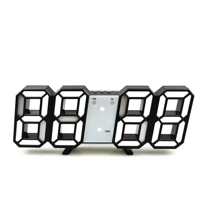 Purchase Products Clock 3D LED Digital Alarm Clock Wall Clock Time/date/temperature For Home/kitchen/office Clocks Decor Gard