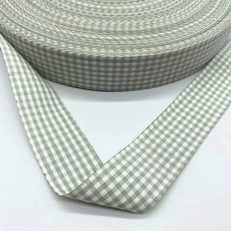 5Yards New 25mm Plaid Cotton Ribbon Wedding Christmas Decoration DIY Sewing Fabric Handmade Bow Ribbon Flower Gift Packaging 