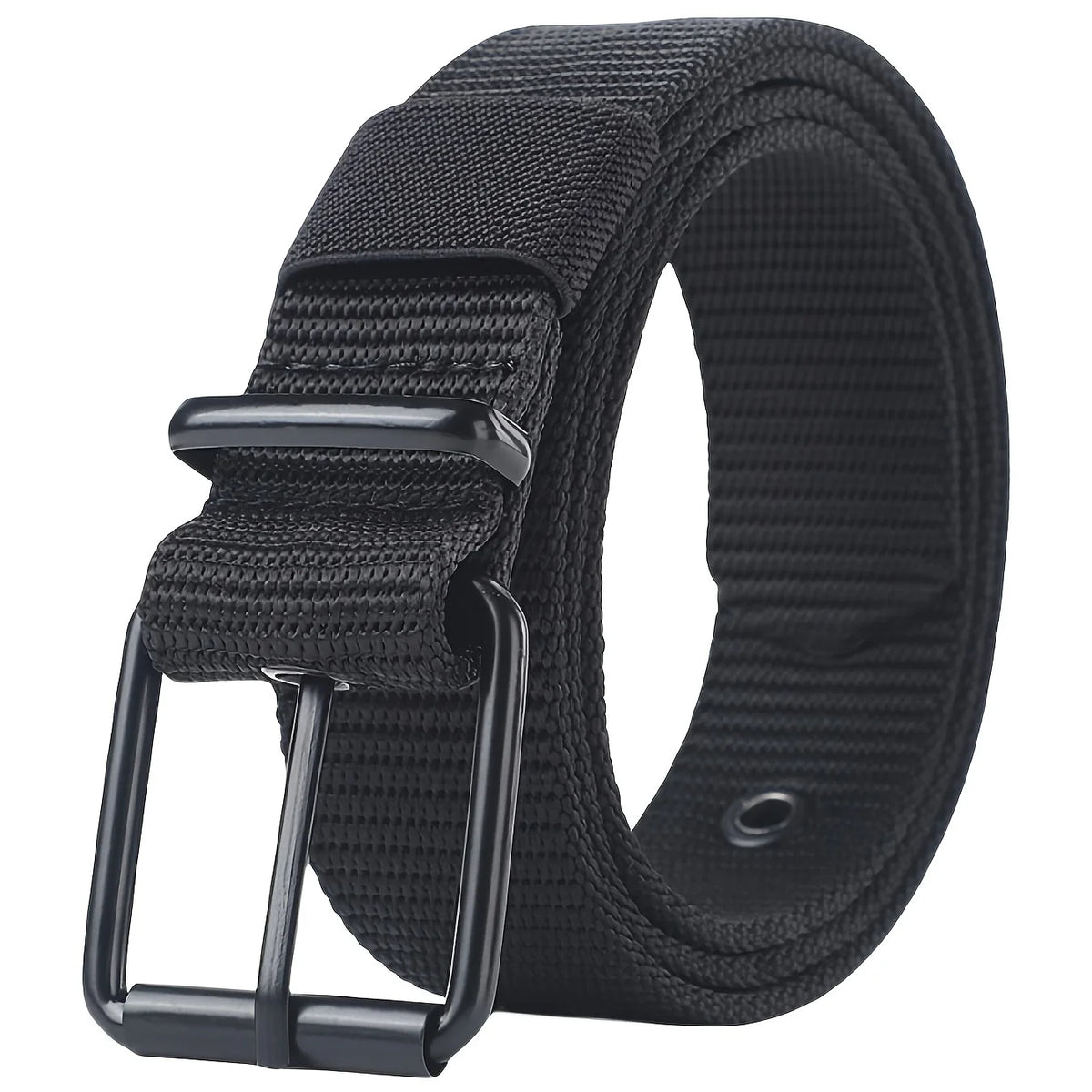 Men's Belt Outdoor Hunting Tactics Belt Multi functional Buckle Nylon Belt Marine Corps Canvas Belt - Black-616