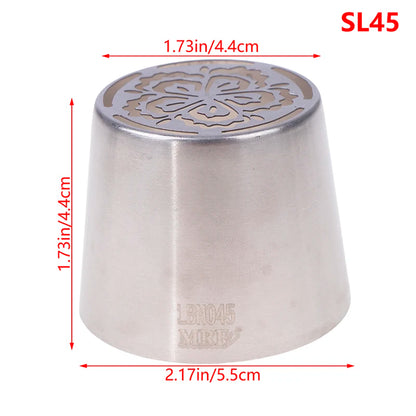 1Pc Stainless Steel Russian Piping Tips Christmas Cake Icing Frosting Nozzles For Cupcake Decoration DIY Kitchen Baking Tool 