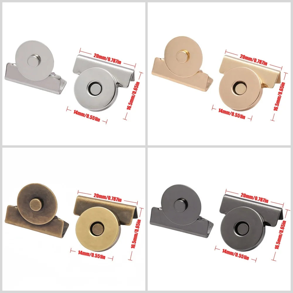 4/12 sets Seamless Magnetic Button Magnet Buckle Hidden Button Snap Button for Shoulder Bag Wallet Clothes DIY Craft Accessor
