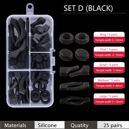 Ear Grip Hooks Anti-slip Holder Glasses Sunglasses Silicone Ear Hook Set For Eyeglasses Eyewear Accessories