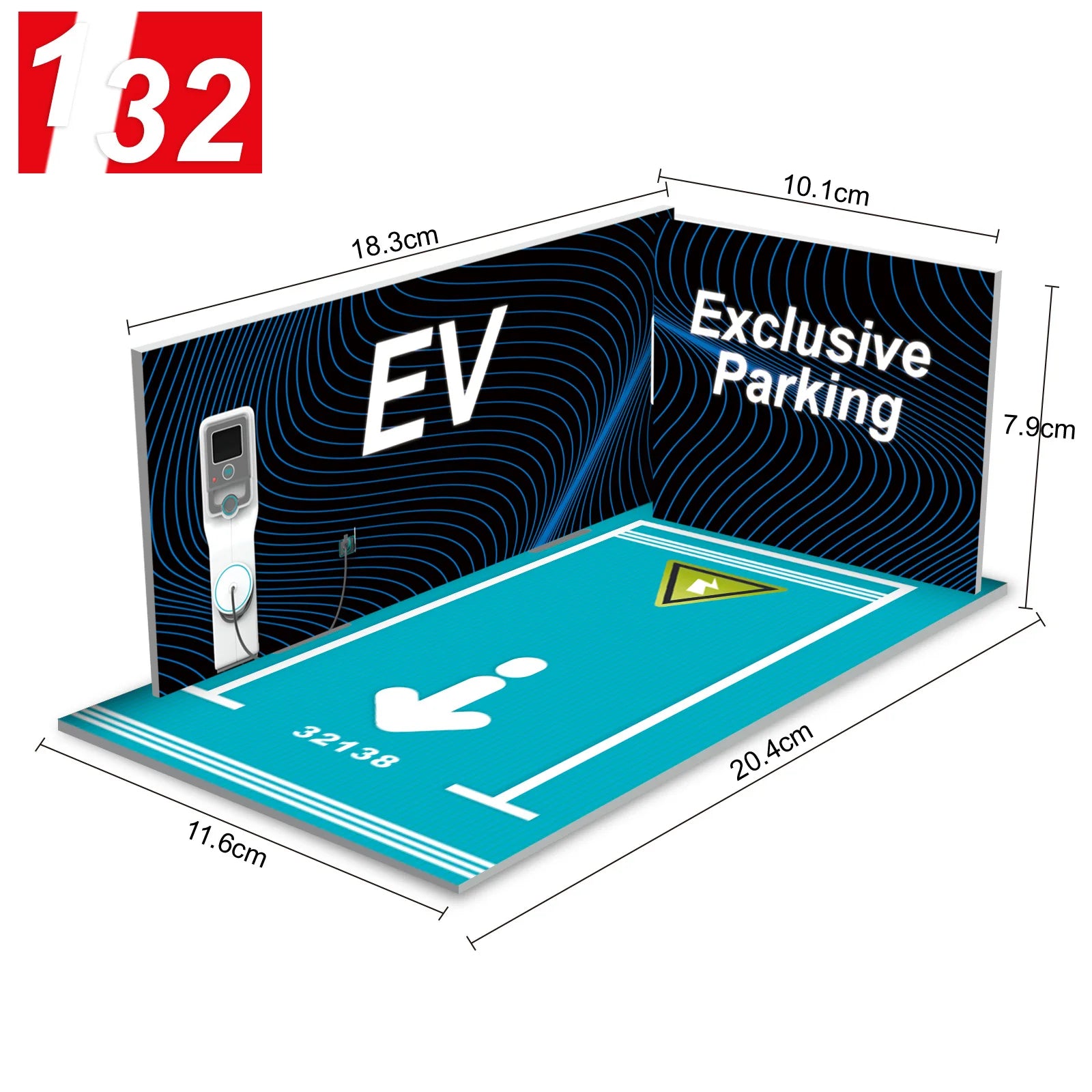 Diorama 1 32 Model Parking Space Diecast Car Miniature Cars Alloy Model PVC Board Scene Garage Background Wall DIY Ornament -