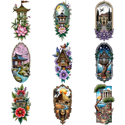 Tattoo Stickers English Word Waterproof Long Lasting Realistic Transfer Temporary Black Letters Feather Body Art For Men Wome