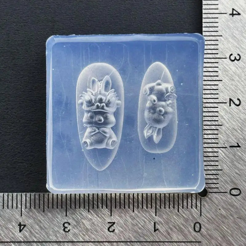 DIY Manicure Nail Templates: 3D Butterfly Flower Silicone Mold, Sweet Bow Bead Chain Designing Tools
