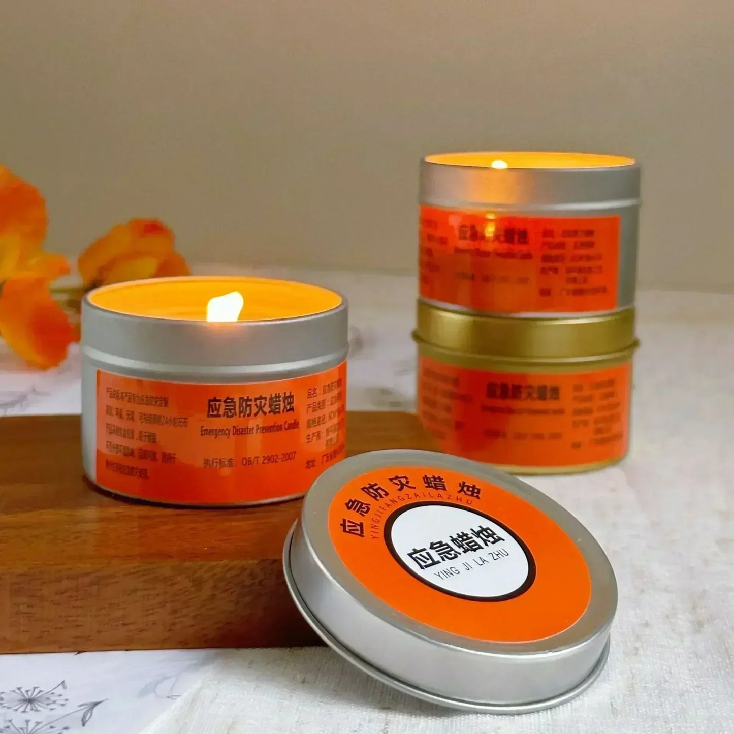 1-20pcs Emergency Candles for Power Outages Windproof Smokeless Long-Lasting Lighting Survival Supply for Home Camping Blacko