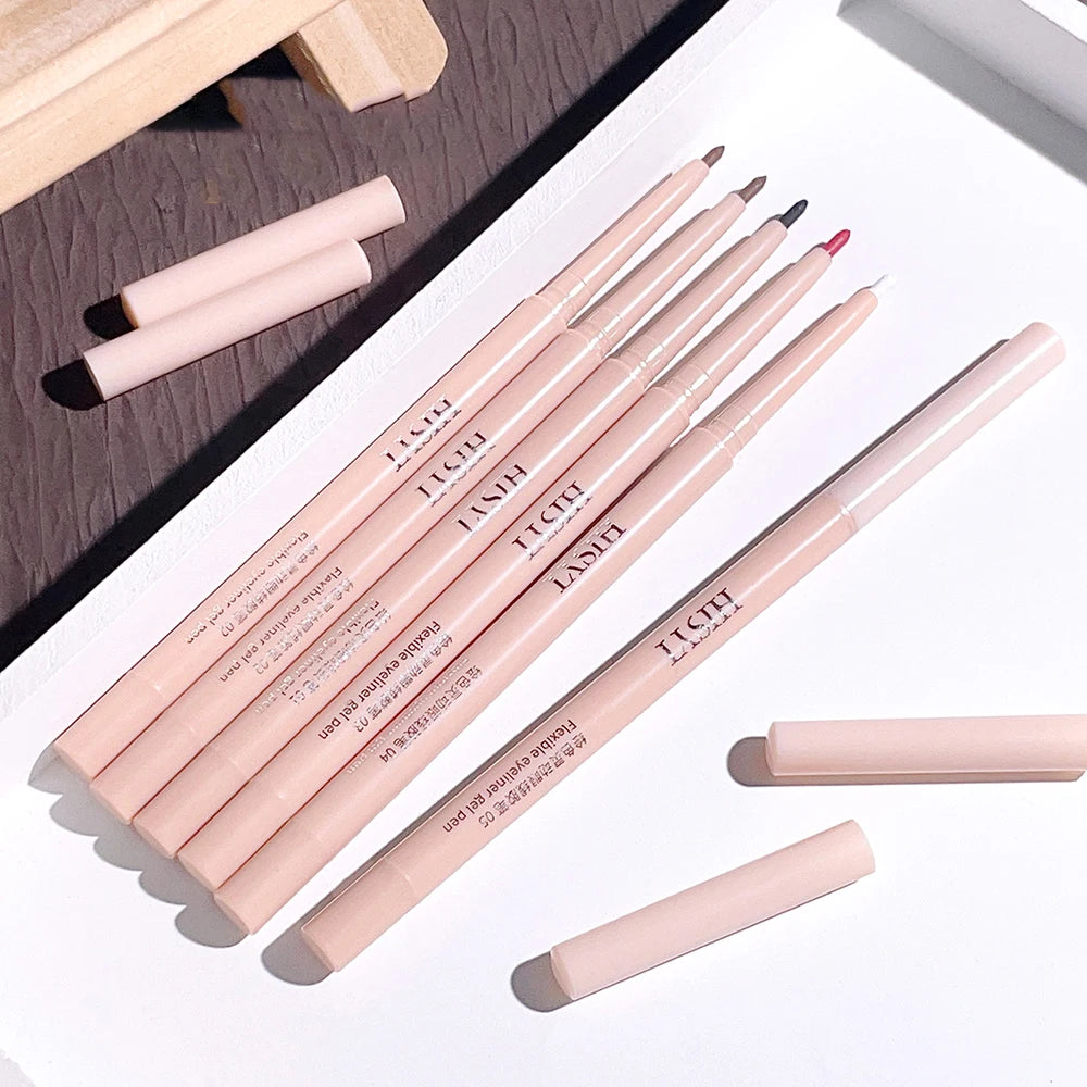 Matte Red Brown Eyeliner Gel Pencil Ultra-thin Long Lasting Quick Dry Smooth Eye Shadow Lying Silkworm Pen Makeup Cosmetics