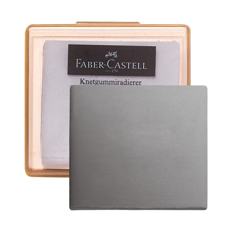 1Pc Faber-Castell Drawing Art Kneaded Erasers for Correcting,Lightening Charcoal Pencil and Pastel Artists Works, Gray in Box