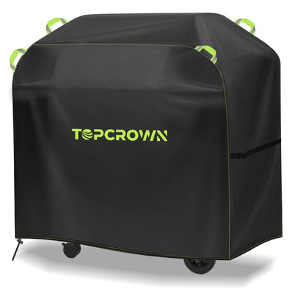 BBQ Cover, Waterproof Oxford Fabric with Reflective Strips, Anti-UV, Windproof & Rip-Proof, for Weber, Brinkmann, Char Broil