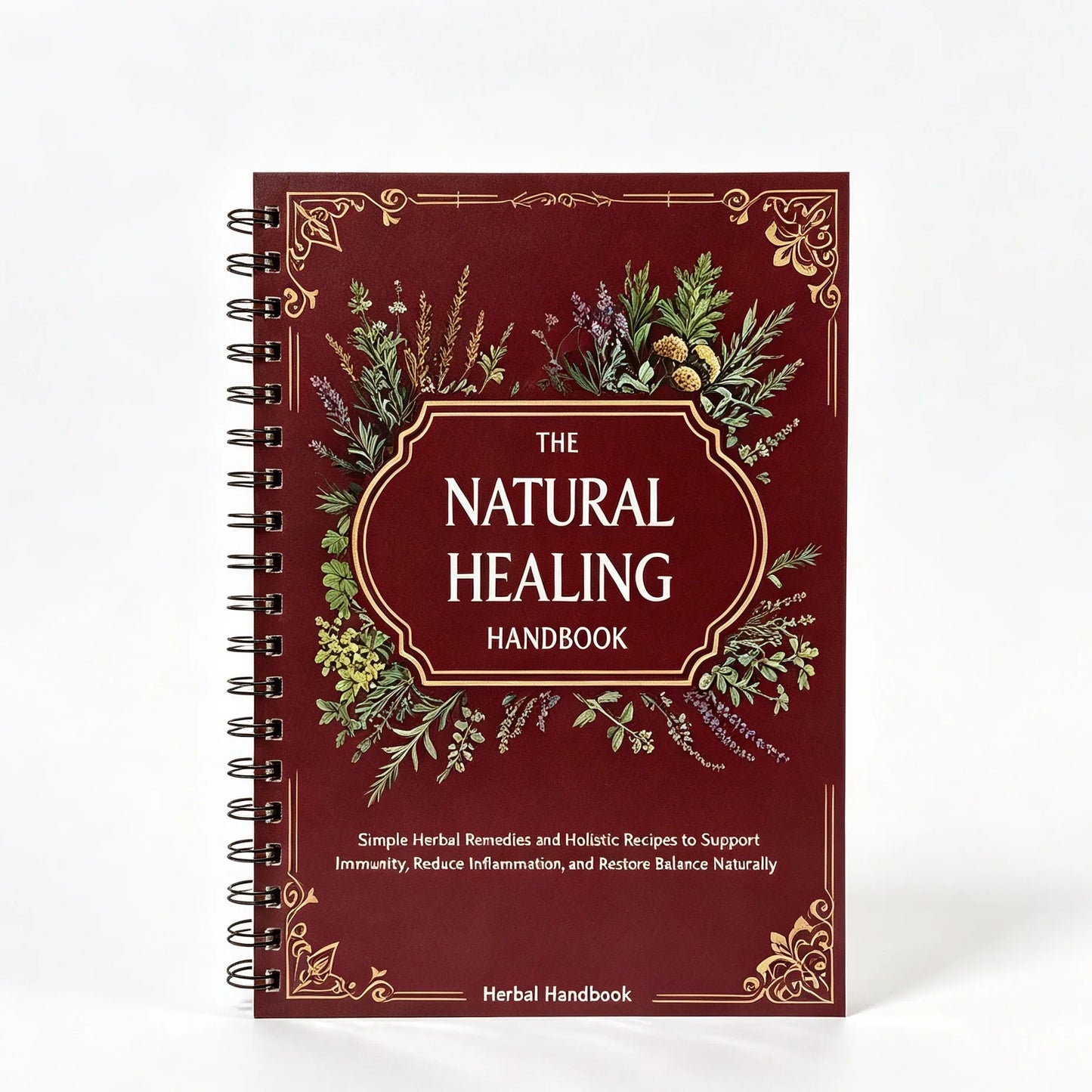 The Natural Healing Handbook, 3‑Version Herbal Natural Remedies Guide Book, Holistic Wellness Home Treatment Recipe Book