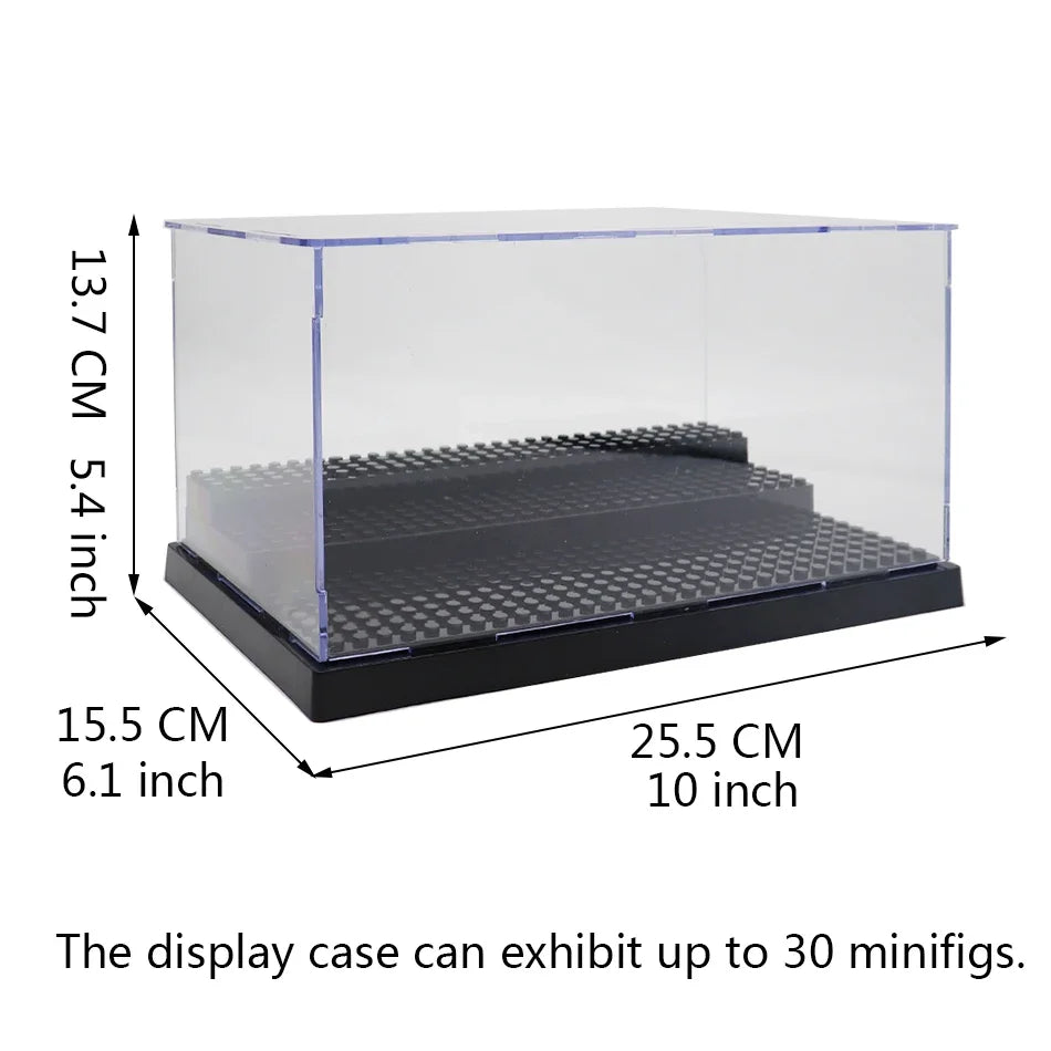 Compatible building block display box storage box building block doll collection step-by-step hand display - 3 steps 25.5cm