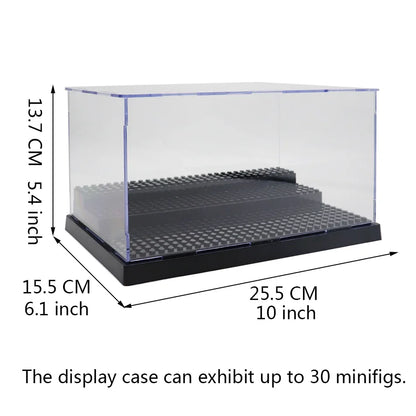 Compatible building block display box storage box building block doll collection step-by-step hand display - 3 steps 25.5cm
