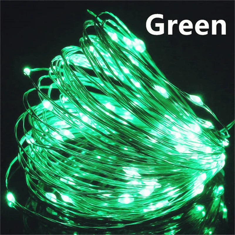 USB Led Fairy Lights Copper Wire String 20M 200LED Holiday Outdoor Lamp Garland For Christmas Tree Wedding Party Decoration -