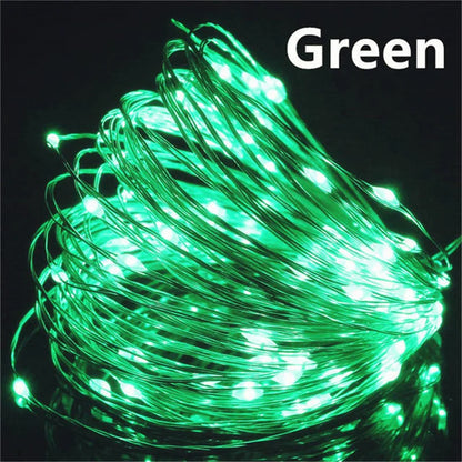 USB Led Fairy Lights Copper Wire String 20M 200LED Holiday Outdoor Lamp Garland For Christmas Tree Wedding Party Decoration -