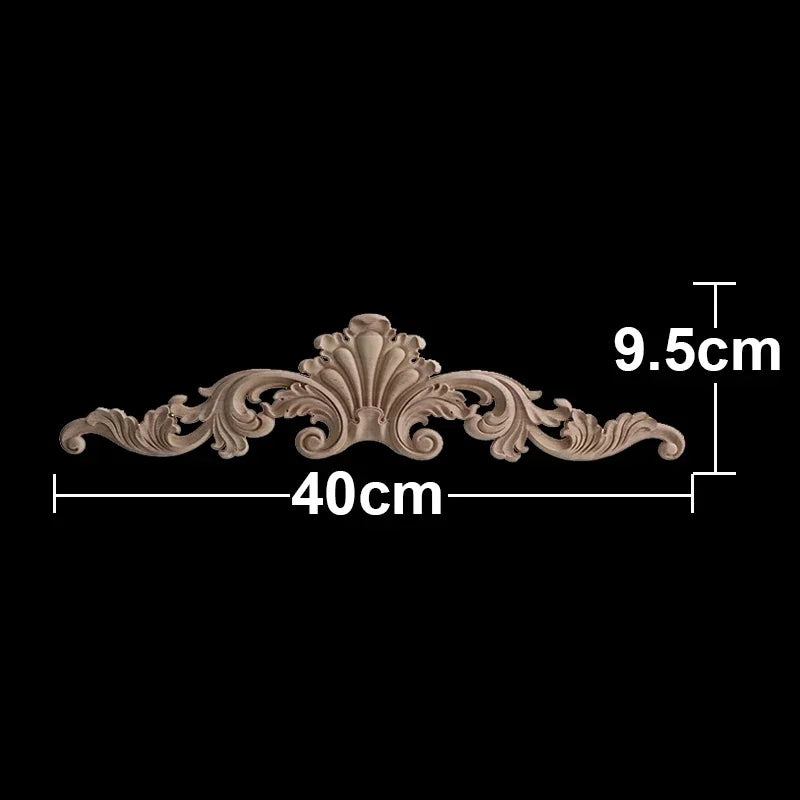 Apliques Pared Acento Calcomanías Decorativas Tallado En Para Muebles Esquina Onlay Decoración Del Hogar Calcomanía Floral - 