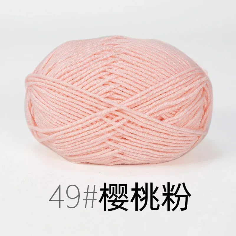 50g 4ply Milk Cotton Knitting Wool Yarn Needlework Dyed Lanas For Crochet Craft Sweater Hat Dolls Sewing Knitting Tools - 49
